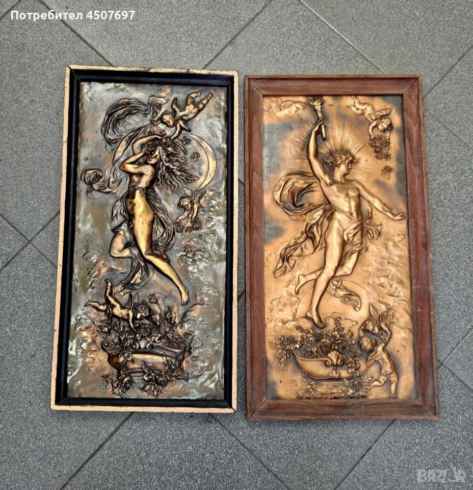 релефни медни картини 1920г., снимка 1