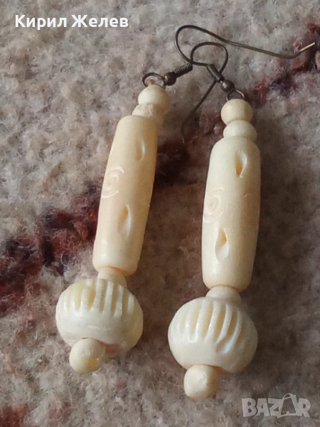 Обеци от слонова кост 51936, снимка 1