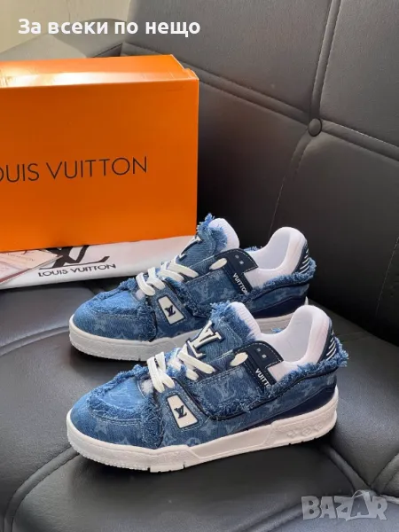 Louis Vuitton Дамски Сини Дънкови Маратонки👟Дамски Спортни Обувки Деним Луис Витон Код E383, снимка 1
