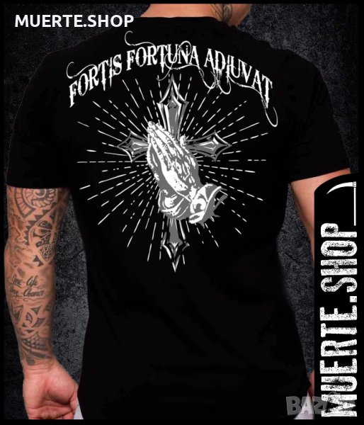 Черна тениска с щампа JOHN WICK TATTOO, снимка 1