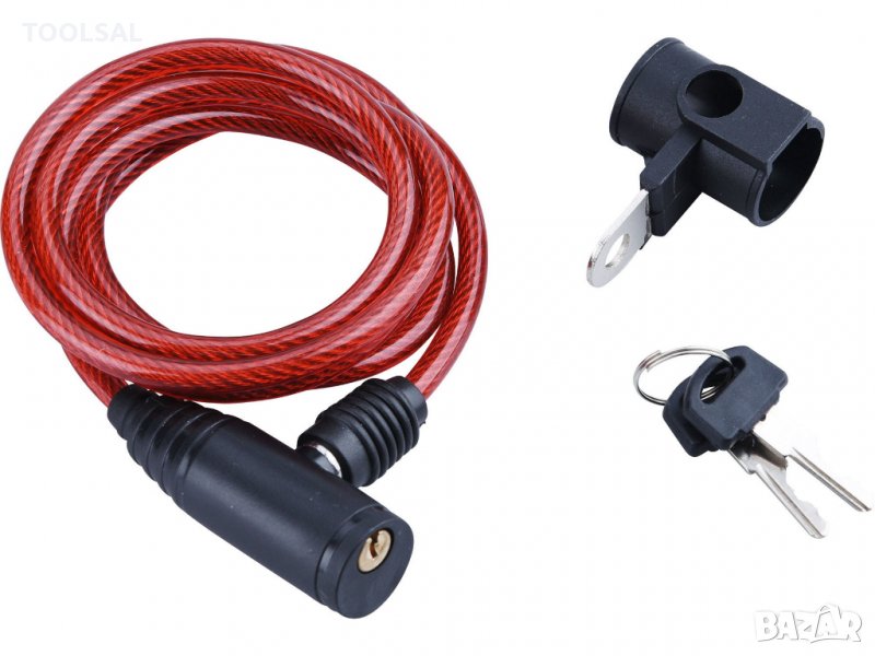 Катинар за велосипед с кабел, 6x1500mm,, снимка 1