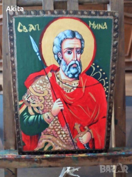 Икона на св. Мина, снимка 1