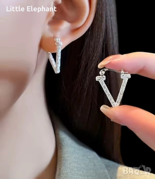 Pre order Сребърни висящи обеци бранд/нови, снимка 1