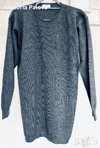 Луксозен  пуловер унисекс от extra fine мерино вълна Италия, снимка 1