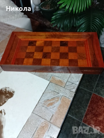 Шах-табла48/48 с дървени фигури и пулове, снимка 6 - Шах и табла - 43029726