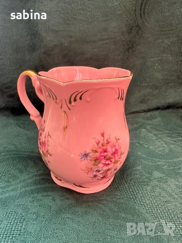 Чаша мъг за чай, мляко, кафе от чешки розов порцелан, снимка 3 - Чаши - 53746103