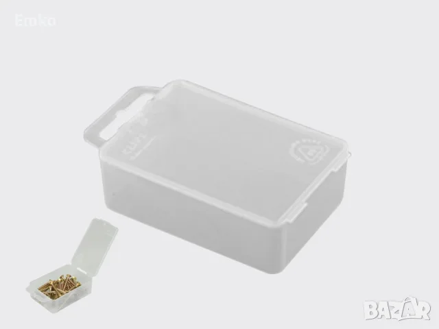 Малка пластмасова кутия с капак – 8,5 × 5 см