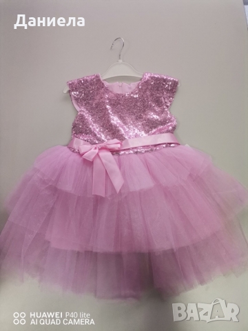 Прелестна рокля с тюл , снимка 2 - Детски рокли и поли - 36059692
