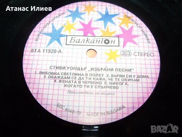 Стиви Уондър, Stevie Wonder – Greatest Hits, ВТА 11920, 1985г., снимка 4 - Грамофонни плочи - 50940979