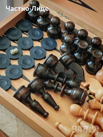 Голяма Нова Качествена Шах Табла с Кокалени Зарчета, снимка 6 - Шах и табла - 53750785