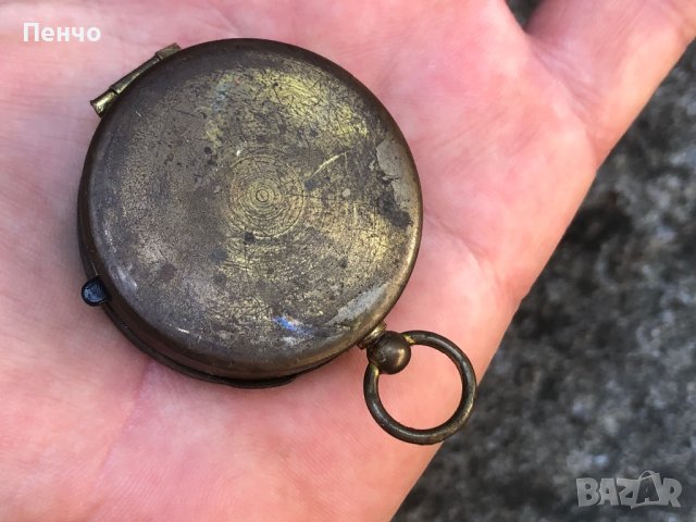 стар малък, бронзов компас - West Germany, снимка 5 - Антикварни и старинни предмети - 42267581