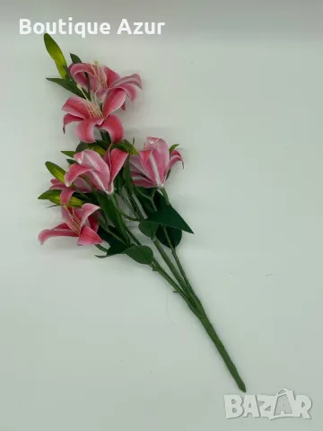 Изкуствени стръкове с лилии, снимка 2 - Изкуствени цветя - 50307411