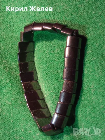 РЪЧНО ИЗРАБОТЕНА ГРИВНА от ШЛИФОВАН ПОЛИРАН ХЕМАТИТ 30585, снимка 12 - Гривни - 47298524