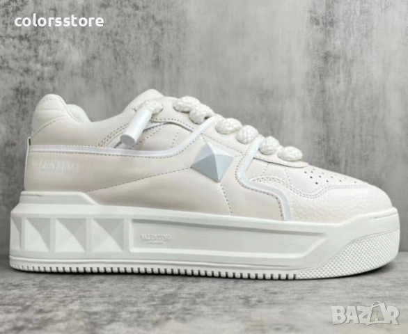 Бели кецове Valentino/BR121N, снимка 5 - Кецове - 53348394