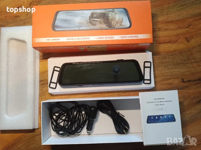 НОВА, ТЕСТВАНА Hikity огледална камера с Carplay и Android Auto, 9.66” IPS тъч, 2.5K предна камера.., снимка 12 - Аксесоари и консумативи - 50556736