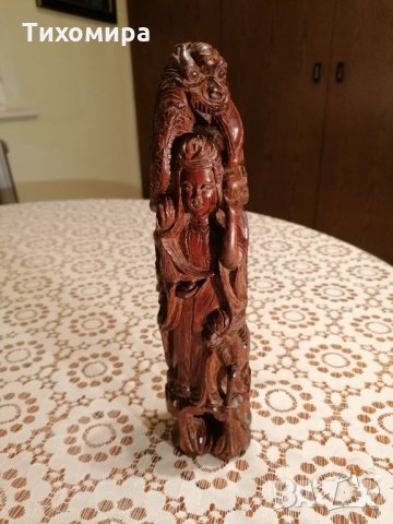 Оригинална дървена статуетка на богиня от индийската митология, снимка 8 - Статуетки - 33998633