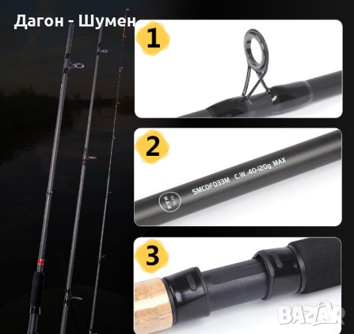 Карбонов фидер - 3.60 м., снимка 2 - Въдици - 41428926