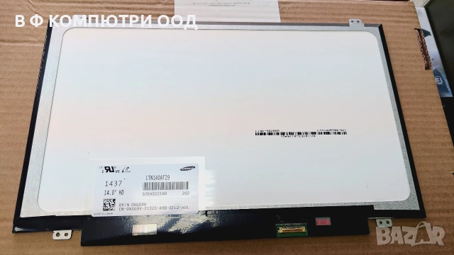 Матрица за лаптоп (Дисплей) 14.0" LTN140AT29-202 LED (eDP - Up/Down) (1366x768) - Матова / Matt, снимка 2 - Части за лаптопи - 53798603