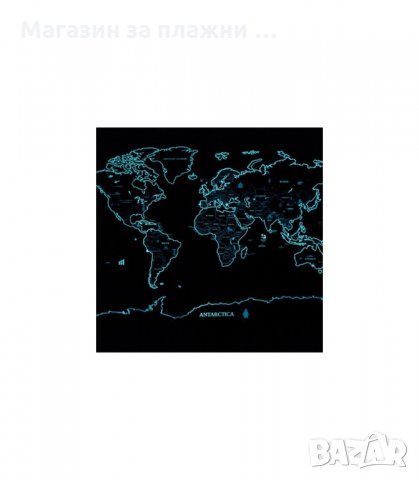 СКРЕЧ КАРТА НА СВЕТА TRAVEL LIFE, СВЕТЕЩА В ТЪМНОТО - код 1503, снимка 2 - Подаръци за рожден ден - 34281393