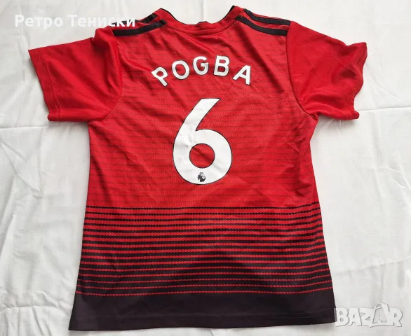 Тениска Manchester United — Домакински (Paul Pogba #6) adidas — Деца размер XS Червено (сезон 2018)