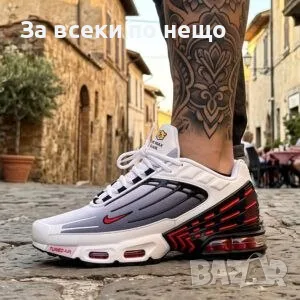 Nike Air Max TN 3 Plus White/Black/Red  Мъжки Маратонки👟Мъжки Спортни Обувки Код VAL-56