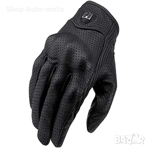 Перфорирани кожени мото ръкавици Automat – Черни, За мотор, скутер, АТВ, Размери M до 2XL, снимка 2 - Аксесоари и консумативи - 51632397