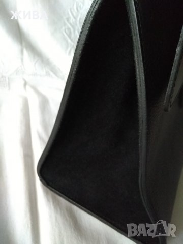 ЕСТЕСТВЕНА КОЖА /made in ITALY/ официална черна дамска чанта, снимка 7 - Чанти - 35939025