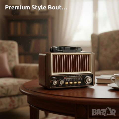 Ретро радио JOC TG-2502T-S - класически стил и мощен звук, снимка 5 - Друга електроника - 53807522