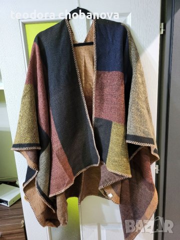 Пончо и шал, снимка 2 - Шалове - 39424286