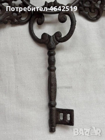 Декоративни винтидж ключове с халка, снимка 6 - Декорация за дома - 52377403