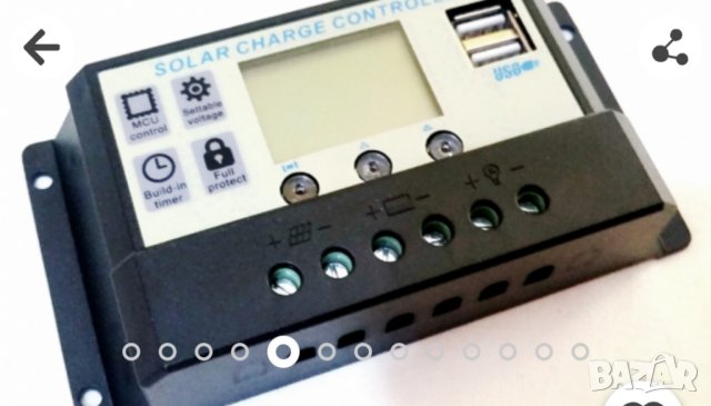   Соларен контролер с дисплей за 12 и 24  волтови акумулатори и системи, снимка 5 - Къмпинг осветление - 41160904