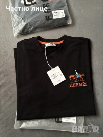 Мъжка тениска Hermes, с етикет, снимка 2 - Тениски - 56059536