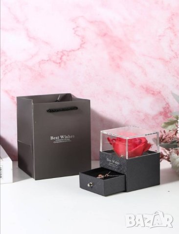 Луксозна кутия с роза и колие с прожекция за подарък , снимка 6 - Други - 41736883