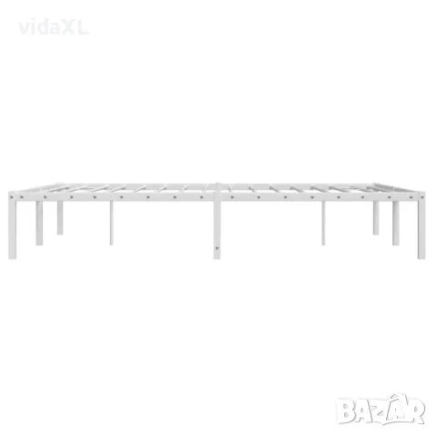 vidaXL Метална рамка за легло, бяла, 140x200 см, снимка 6 - Спални и легла - 56147414