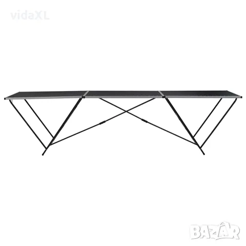 vidaXL Сгъваема маса за лепене на тапети, МДФ и алуминий, 300x60x78 см, снимка 2 - Маси - 56146020