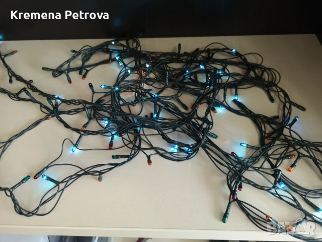 Цветни коледни лампички, Контролер с различни режими на светене, 5,50 метра Цена 4,50лв, снимка 3 - Декорация за дома - 52646428