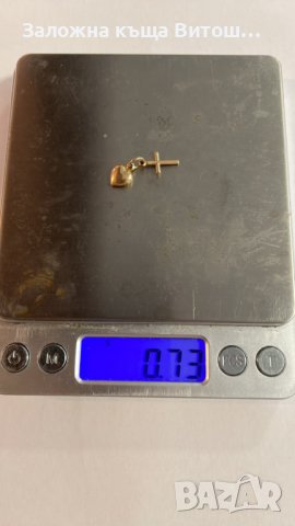 Златна висулка сърчице+кръст 14к / 0.73 гр., снимка 3 - Колиета, медальони, синджири - 41209746
