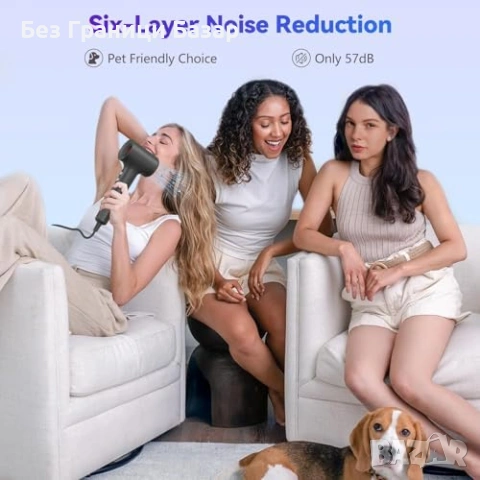 Нов Професионален сешоар 110 000 RPM, йонна технология, дифузер, тих, снимка 6 - Сешоари - 53072719