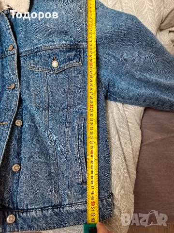 Дамско зимно дънково яке, снимка 4 - Якета - 51899801