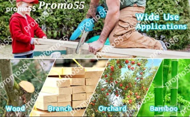 ПРОМОЦИЯ! Акумулаторен Мини Верижен Трион 6 Инча с Две Батерии 24V в куфар, снимка 10 - Градински инструменти - 48934327