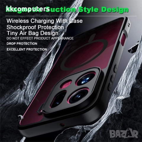 IMAK UX-9B Магнитен Калъф за Oppo Find X9 Pro 5G- PC + TPU, SGS сертифакат от падане, MagSafe, Вкл. , снимка 4 - Калъфи, кейсове - 52705370