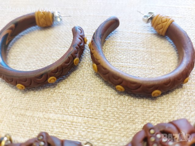 Красив комплект от полимерна глина - 20 лв., снимка 2 - Бижутерийни комплекти - 41411136