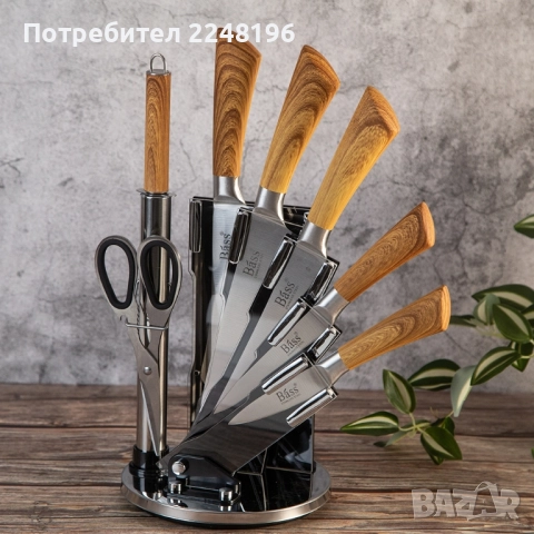 Комплект луксозни кухненски ножове. 