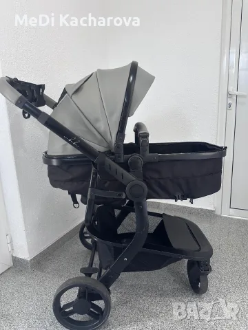 Количка 2в1 сива с борд за второ дете, снимка 3 - Детски колички - 55975137