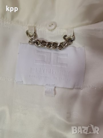 бяло шушляково яке с гъши пух Elisabetta Franchi, снимка 3 - Якета - 34328476