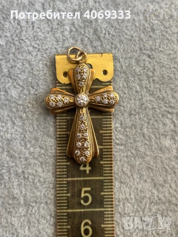 Много красив златен кръст 14к 5.3 гр , снимка 4 - Колиета, медальони, синджири - 51357848