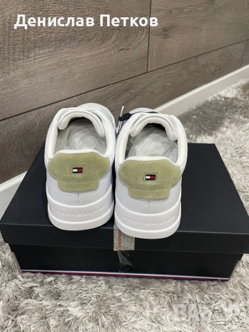 Мъжки  бели кецове Tommy Hilfinger, снимка 3 - Маратонки - 53781829