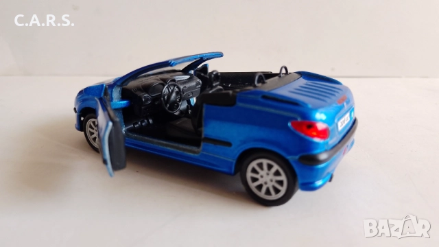 Peugeot 206 CC Cabrio Welly - Мащаб 1:34-39, снимка 3 - Колекции - 52545203