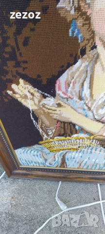 Гоблен "Шивачката", снимка 5 - Гоблени - 50849053