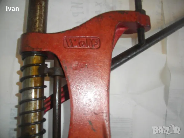 WOLF НЕМСКА ФРГ ПРОФЕСИОНАЛНА СТОЙКА ЗА БОРМАШИНА МАСИВНО ЖЕЛЯЗО ЧУГУН старо качество 10кг/ход 80мм, снимка 14 - Бормашини - 48253355